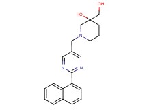 3-(hydroxymethyl)-1-{[2-(1-naphthyl)-5-pyrimidinyl]methyl}-3-piperidinol