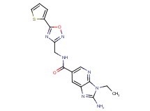2-amino-3-ethyl-N-{[5-(2-thienyl)-1,2,4-oxadiazol-3-yl]methyl}-3H-imidazo[4,5-b]pyridine-6-carboxamide