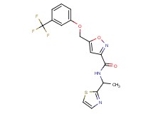 N-[1-(1,3-thiazol-2-yl)ethyl]-5-{[3-(trifluoromethyl)phenoxy]methyl}-3-isoxazolecarboxamide