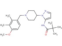 N-{1-[1-(4-methoxy-2,3-dimethylbenzyl)-4-piperidinyl]-1H-pyrazol-5-yl}-2,2-dimethylpropanamide