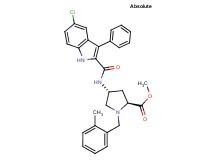 methyl (4R)-4-{[(5-chloro-3-phenyl-1H-indol-2-yl)carbonyl]amino}-1-(2-methylbenzyl)-L-prolinate