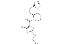 N-ethyl-4-methyl-5-({2-[2-(2-thienyl)ethyl]-1-piperidinyl}carbonyl)-1,3-thiazol-2-amine