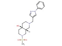 (4aR*,8aR*)-2-(methylsulfonyl)-7-[(1-phenyl-1H-pyrazol-4-yl)methyl]octahydro-2,7-naphthyridin-4a(2H)-ol