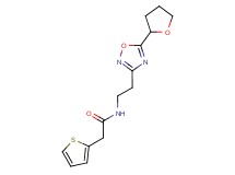 N-{2-[5-(tetrahydrofuran-2-yl)-1,2,4-oxadiazol-3-yl]ethyl}-2-(2-thienyl)acetamide