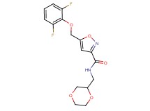 5-[(2,6-difluorophenoxy)methyl]-N-(1,4-dioxan-2-ylmethyl)-3-isoxazolecarboxamide