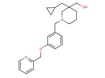 {3-(cyclopropylmethyl)-1-[3-(pyridin-2-ylmethoxy)benzyl]piperidin-3-yl}methanol