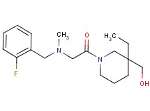 {3-ethyl-1-[N-(2-fluorobenzyl)-N-methylglycyl]-3-piperidinyl}methanol