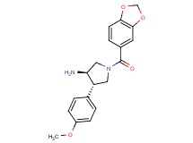 (3R*,4S*)-1-(1,3-benzodioxol-5-ylcarbonyl)-4-(4-methoxyphenyl)pyrrolidin-3-amine