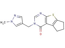 3-[(1-methyl-1H-pyrazol-4-yl)methyl]-3,5,6,7-tetrahydro-4H-cyclopenta[4,5]thieno[2,3-d]pyrimidin-4-one