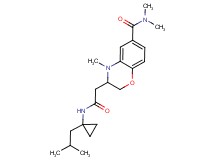 3-{2-[(1-isobutylcyclopropyl)amino]-2-oxoethyl}-N,N,4-trimethyl-3,4-dihydro-2H-1,4-benzoxazine-6-carboxamide