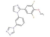 4-{3-[2-(3,5-difluoro-4-methoxyphenyl)-1H-imidazol-1-yl]phenyl}-4H-1,2,4-triazole