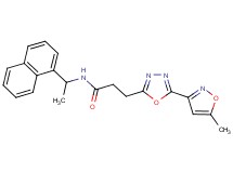 3-[5-(5-methyl-3-isoxazolyl)-1,3,4-oxadiazol-2-yl]-N-[1-(1-naphthyl)ethyl]propanamide