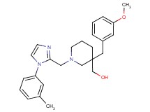 (3-(3-methoxybenzyl)-1-{[1-(3-methylphenyl)-1H-imidazol-2-yl]methyl}-3-piperidinyl)methanol