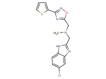 1-(5-chloro-1H-benzimidazol-2-yl)-N-methyl-N-{[3-(2-thienyl)-1,2,4-oxadiazol-5-yl]methyl}methanamine