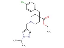 ethyl 4-(4-chlorobenzyl)-1-[(1-isopropyl-1H-pyrazol-4-yl)methyl]-4-piperidinecarboxylate