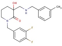 1-(3,4-difluorobenzyl)-3-hydroxy-3-{[(3-methylbenzyl)amino]methyl}-2-piperidinone