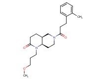 (4aS*,8aR*)-1-(3-methoxypropyl)-6-[3-(2-methylphenyl)propanoyl]octahydro-1,6-naphthyridin-2(1H)-one