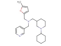 1-(1-cyclohexyl-3-piperidinyl)-N-[(5-methyl-2-furyl)methyl]-N-(3-pyridinylmethyl)methanamine