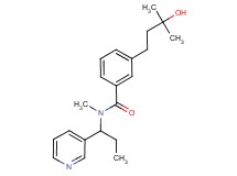 3-(3-hydroxy-3-methylbutyl)-N-methyl-N-[1-(3-pyridinyl)propyl]benzamide
