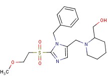 [1-({1-benzyl-2-[(2-methoxyethyl)sulfonyl]-1H-imidazol-5-yl}methyl)-2-piperidinyl]methanol