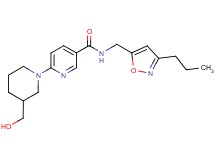 6-[3-(hydroxymethyl)-1-piperidinyl]-N-[(3-propyl-5-isoxazolyl)methyl]nicotinamide