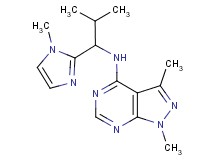 1,3-dimethyl-N-[2-methyl-1-(1-methyl-1H-imidazol-2-yl)propyl]-1H-pyrazolo[3,4-d]pyrimidin-4-amine