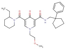5-[(2-ethyl-1-piperidinyl)carbonyl]-1-(2-methoxyethyl)-4-oxo-N-[(1-phenylcyclopentyl)methyl]-1,4-dihydro-3-pyridinecarboxamide