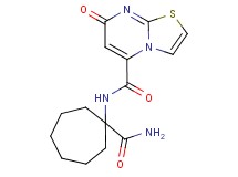 N-[1-(aminocarbonyl)cycloheptyl]-7-oxo-7H-[1,3]thiazolo[3,2-a]pyrimidine-5-carboxamide