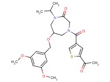 4-[(5-acetyl-3-thienyl)carbonyl]-6-[(3,5-dimethoxybenzyl)oxy]-1-isopropyl-1,4-diazepan-2-one