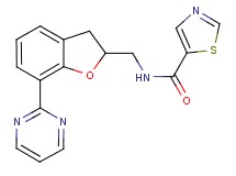 N-{[7-(2-pyrimidinyl)-2,3-dihydro-1-benzofuran-2-yl]methyl}-1,3-thiazole-5-carboxamide