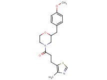 2-(4-methoxybenzyl)-4-[3-(4-methyl-1,3-thiazol-5-yl)propanoyl]morpholine