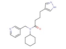 N-cyclohexyl-4-(1H-pyrazol-4-yl)-N-(pyridin-3-ylmethyl)butanamide
