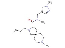 N,8-dimethyl-N-[(1-methyl-1H-pyrazol-4-yl)methyl]-2-propyl-2,8-diazaspiro[4.5]decane-3-carboxamide