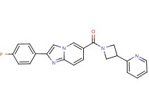 2-(4-fluorophenyl)-6-[(3-pyridin-2-ylazetidin-1-yl)carbonyl]imidazo[1,2-a]pyridine