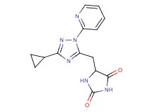 5-[(3-cyclopropyl-1-pyridin-2-yl-1H-1,2,4-triazol-5-yl)methyl]imidazolidine-2,4-dione