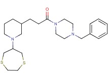 1-benzyl-4-{3-[1-(1,4-dithiepan-6-yl)-3-piperidinyl]propanoyl}piperazine