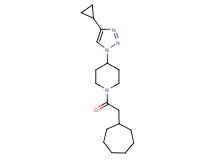 1-(cycloheptylacetyl)-4-(4-cyclopropyl-1H-1,2,3-triazol-1-yl)piperidine