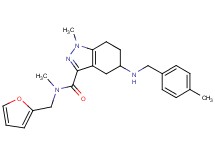 N-(2-furylmethyl)-N,1-dimethyl-5-[(4-methylbenzyl)amino]-4,5,6,7-tetrahydro-1H-indazole-3-carboxamide