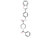 N-[4-(1,3-benzoxazol-2-yl)phenyl]-1-benzoyl-4-piperidinecarboxamide