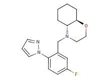 (4aR*,8aR*)-4-[5-fluoro-2-(1H-pyrazol-1-yl)benzyl]octahydro-2H-1,4-benzoxazine