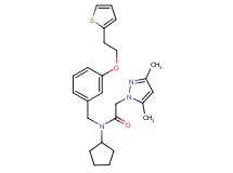 N-cyclopentyl-2-(3,5-dimethyl-1H-pyrazol-1-yl)-N-{3-[2-(2-thienyl)ethoxy]benzyl}acetamide