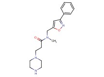 N-methyl-N-[(3-phenyl-5-isoxazolyl)methyl]-3-(1-piperazinyl)propanamide hydrochloride