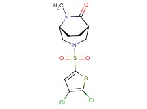 (1S*,5R*)-3-[(4,5-dichloro-2-thienyl)sulfonyl]-6-methyl-3,6-diazabicyclo[3.2.2]nonan-7-one