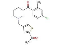 1-(4-{[3-(4-chloro-2-methylbenzoyl)-1-piperidinyl]methyl}-2-thienyl)ethanone