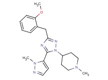 4-[3-(2-methoxybenzyl)-5-(1-methyl-1H-pyrazol-5-yl)-1H-1,2,4-triazol-1-yl]-1-methylpiperidine