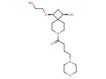 (1R*,3S*)-3-(2-hydroxyethoxy)-7-[4-(4-morpholinyl)butanoyl]-7-azaspiro[3.5]nonan-1-ol