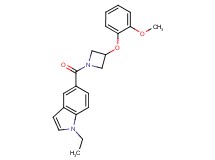 1-ethyl-5-{[3-(2-methoxyphenoxy)-1-azetidinyl]carbonyl}-1H-indole