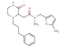 N-methyl-N-[(5-methyl-2-furyl)methyl]-2-[3-oxo-1-(3-phenylpropyl)-2-piperazinyl]acetamide