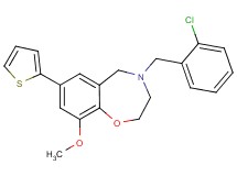 4-(2-chlorobenzyl)-9-methoxy-7-(2-thienyl)-2,3,4,5-tetrahydro-1,4-benzoxazepine