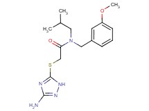 2-[(3-amino-1H-1,2,4-triazol-5-yl)thio]-N-isobutyl-N-(3-methoxybenzyl)acetamide